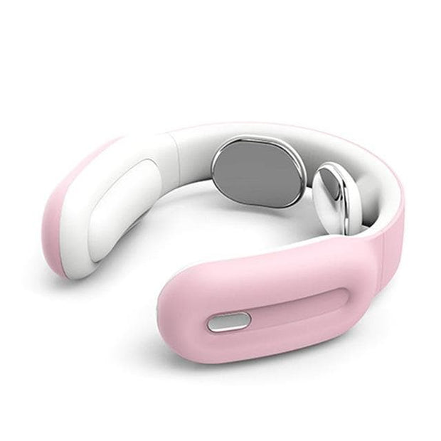 Remote Controlled Smart Electric Neck and Shoulder Massager- USB Charging Pink